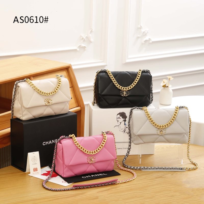 Tas Chanel AS0610 Flap Bag Lambskin Gold/Ruthenium -Tone Large PREMIUM (Kode: CHA844)