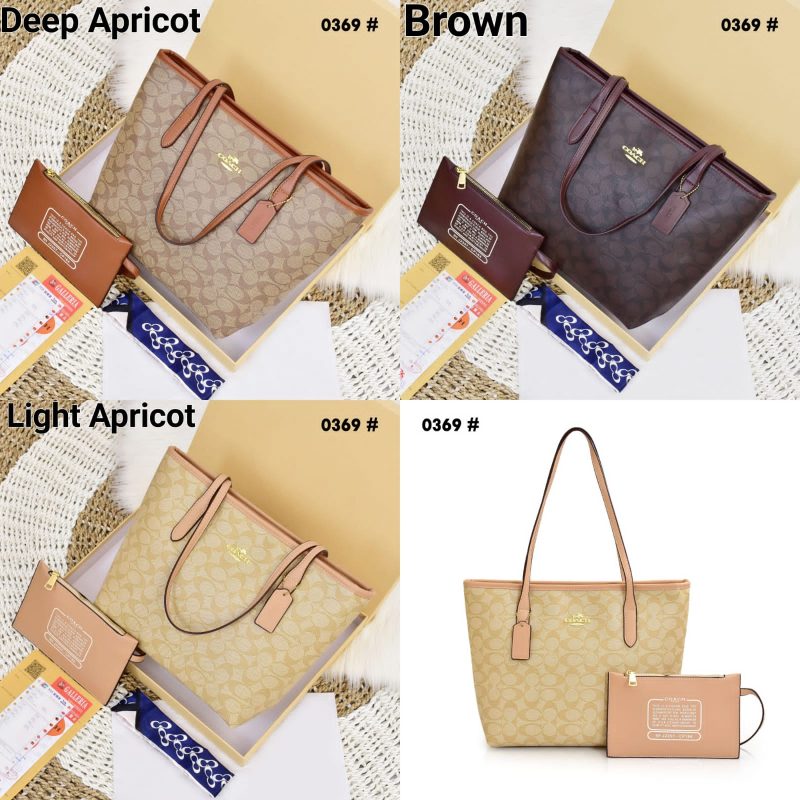 Tas Coach Tote Bag 0369 Platinum Like Ori (Kode: COA1356)