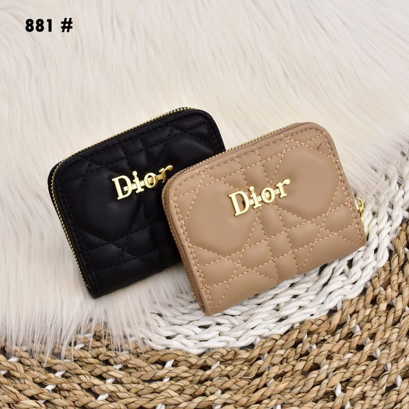 Dompet Pendek Wanita Dior 881 Platinum Like Ori (Kode: DMT027)