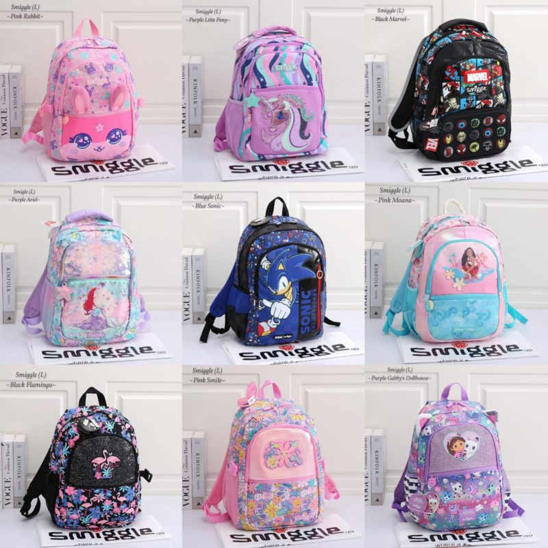 Tas Kids Backpack Smiggle Collab (L) Mirror Like Ori (Kode: FAS756)