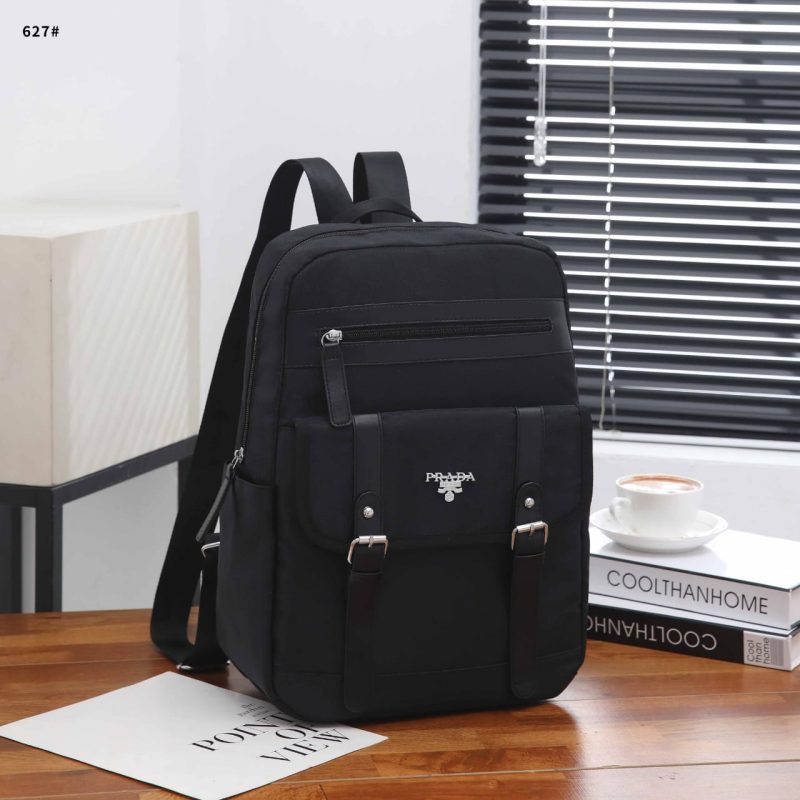 Tas Prada Backpack Multy Fungsi Canvas Silver Hardware R627 Semi Premium (Kode: PRA344)