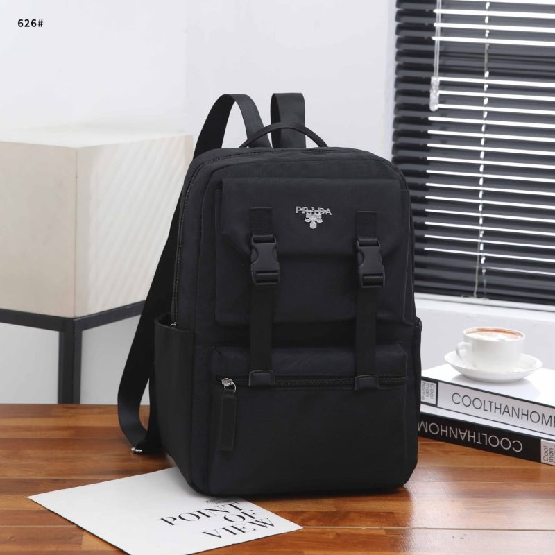 Tas Prada Backpack Multy Fungsi Canvas Silver Hardware R626 Semi Premium (Kode: PRA345)