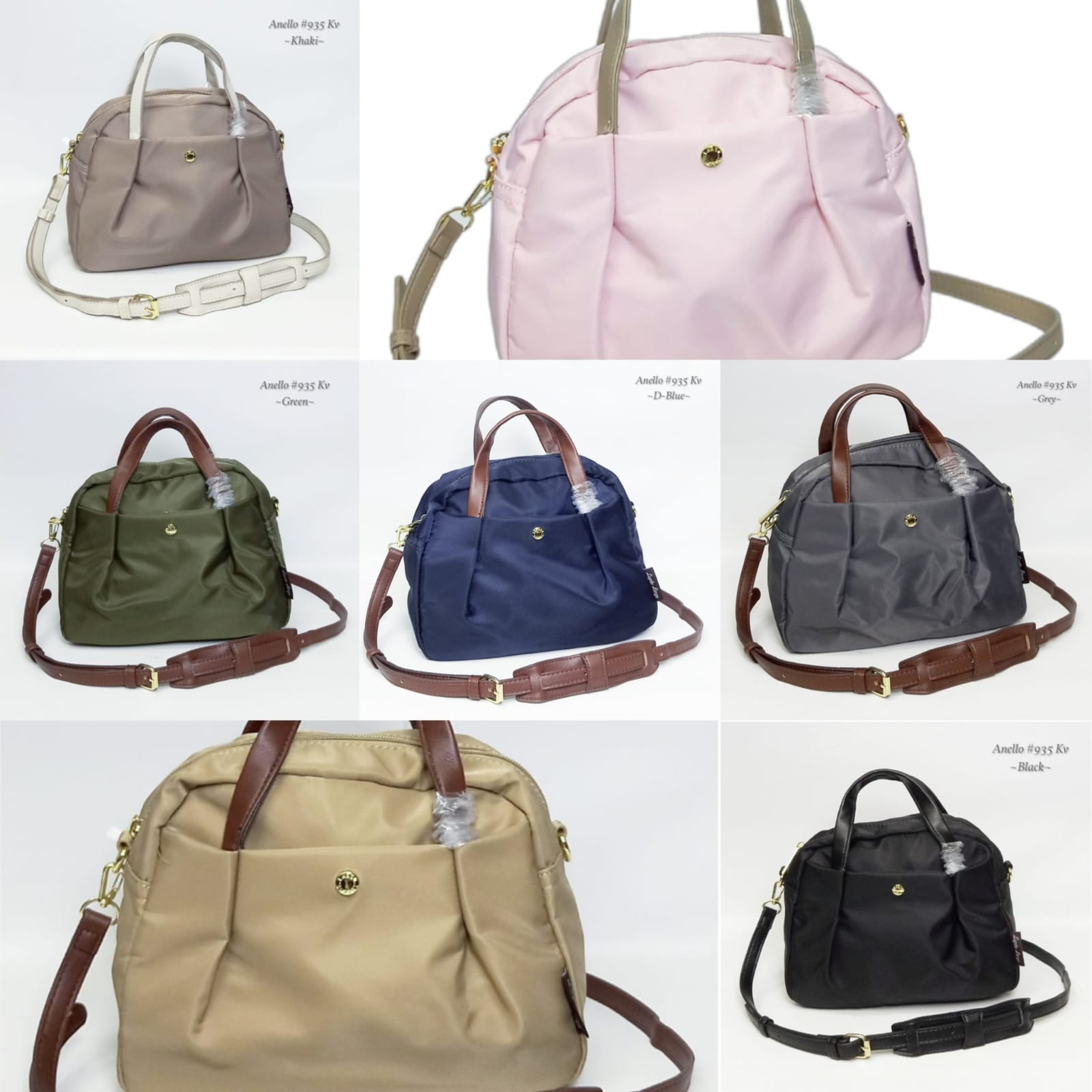 Tas Anello Legato Largo 2-Way Boston Shoulder Bag Anello 935YJ Mirror Like Ori (Kode: ANL109)