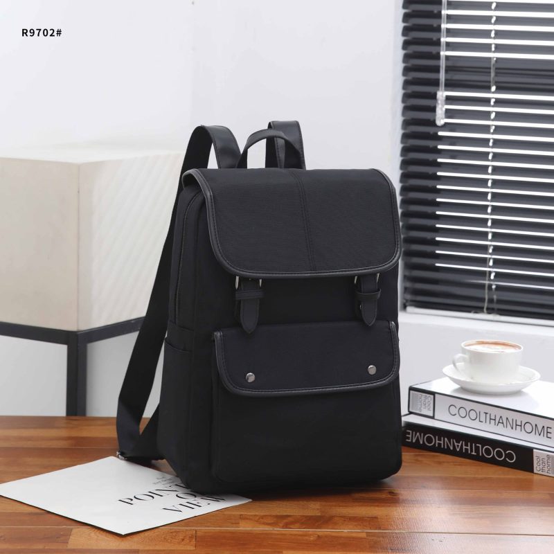 Tas Fashion Backpack Multy Fungsi With Canvas Black Hardware R9702 Semi Premium (Kode: FAS760)