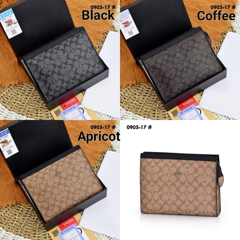 Tas Clutch Coach Mirror Quality Bag 0905-17 Platinum Like Ori (Kode: COA1370)