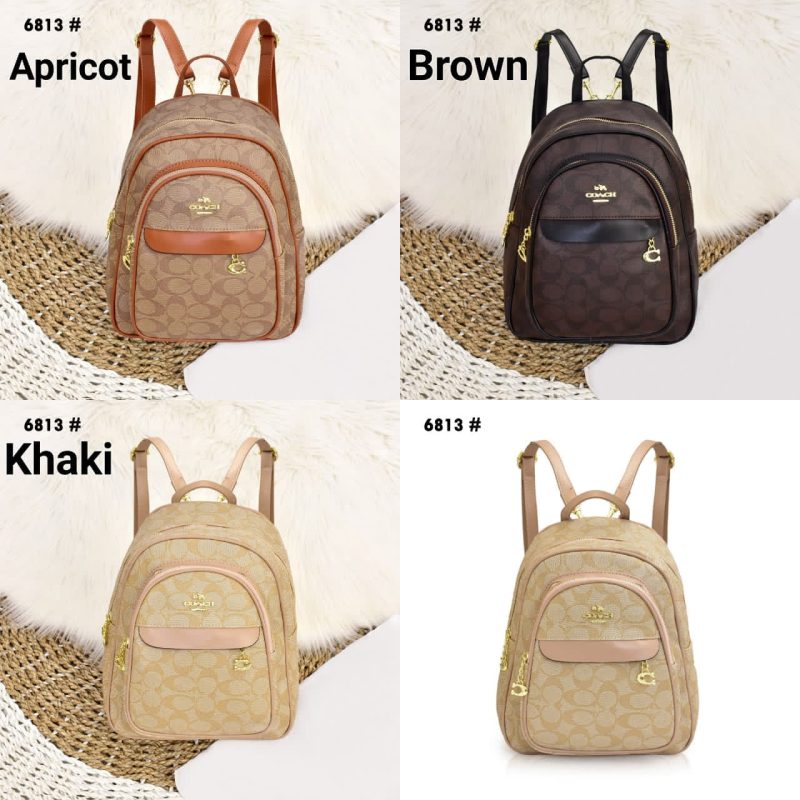 Tas Coach Ransel Bag 6813 Platinum Like Ori (Kode: COA1391)