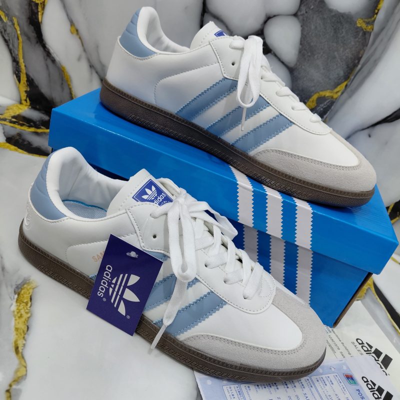 Sepatu Adidas Samba List BabyBlue B75225 Semi Ori Grade AAA (Kode: ADD178)