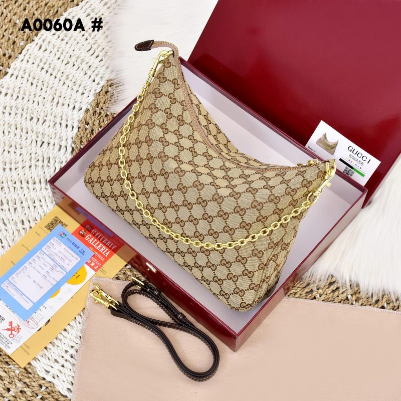 Tas Gucci Hobo Bag A0060A Platinum Like Ori (Kode: GUC1230)