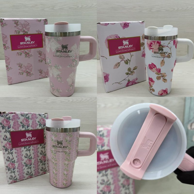 Bottle Tumbler Love Quencher The Stanley LoveShackFancy Collaboration On Vintage Semi Original (Kode: BTL004)