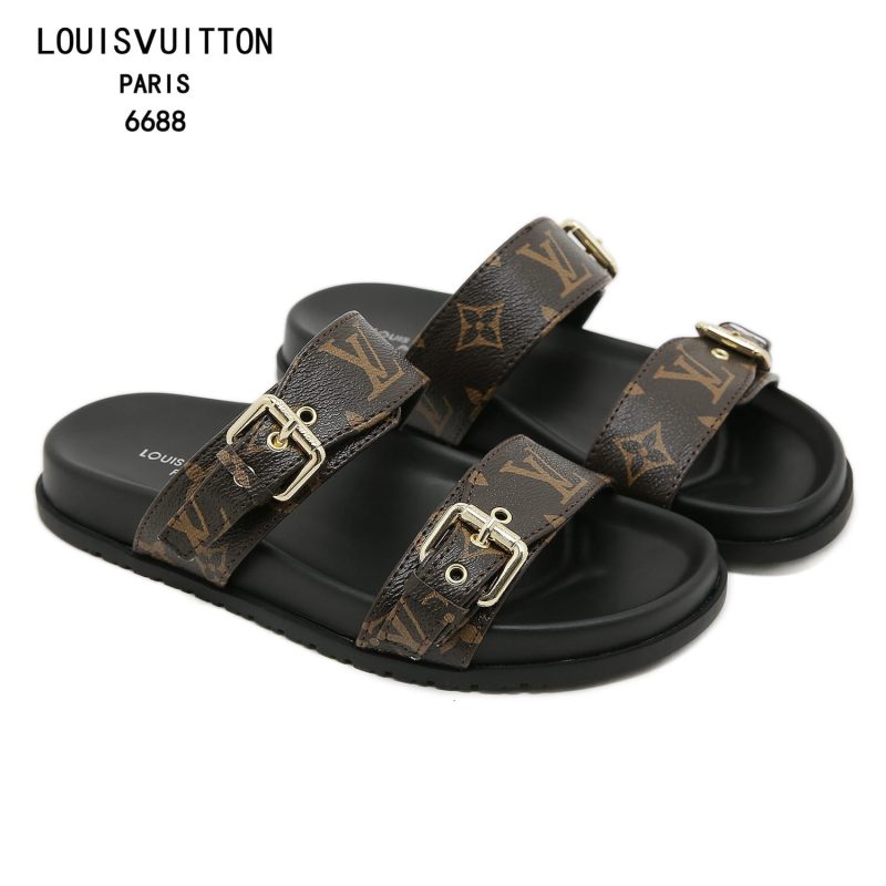 Sandal Louis Vuitton Shoes 6688 Platinum (Kode: SLV435)